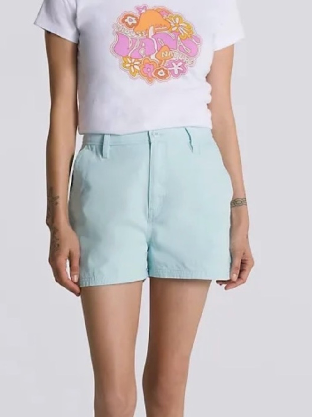 Vans Ground Work Short Size 25 Small Robin Blue Relaxed Fit Cotton Brand New